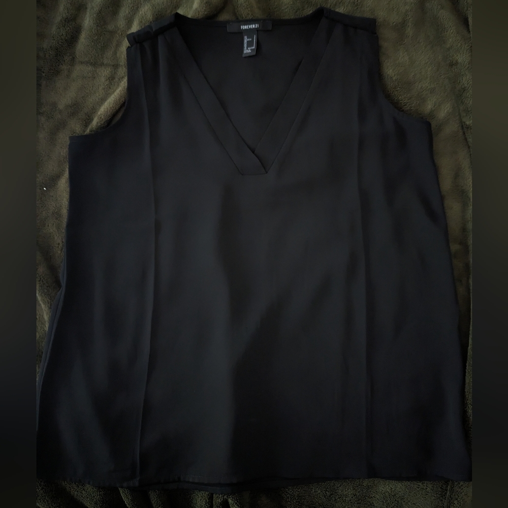 Forever 21 Sheer Black Tank